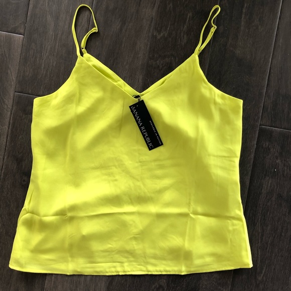 NWT Banana Republic Neon Yellow Tank Top - Picture 3 of 9